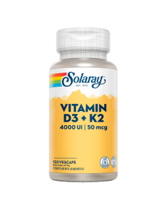 Vitaminas D3+K2 4000ui, 60 VegCaps
