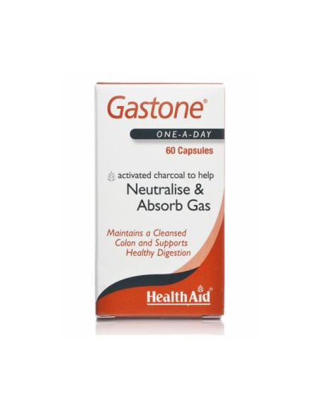 Gastone,Carbon Activado,Health Aid,60 Capsulas.