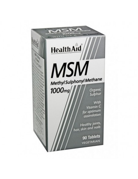 MSM 1.000 mg (Metilsulfonilmetano) + Vitamina C,90 Comprimidos
