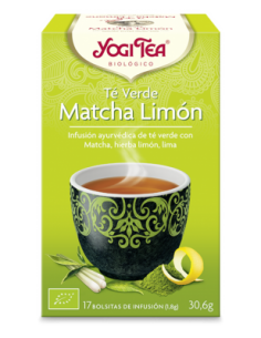 Yogitea  Té verde Matcha Limón. 17 bolsitas.